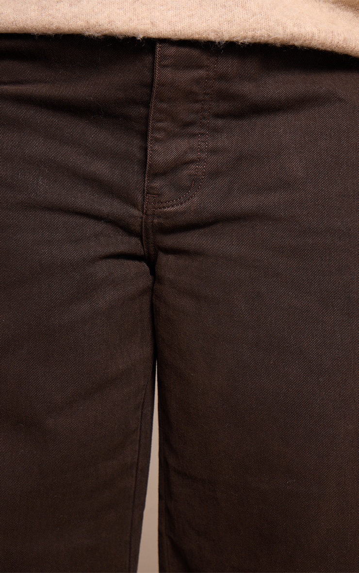 Plus Dark Chocolate  Straight Leg Dip Front Jeans image 4