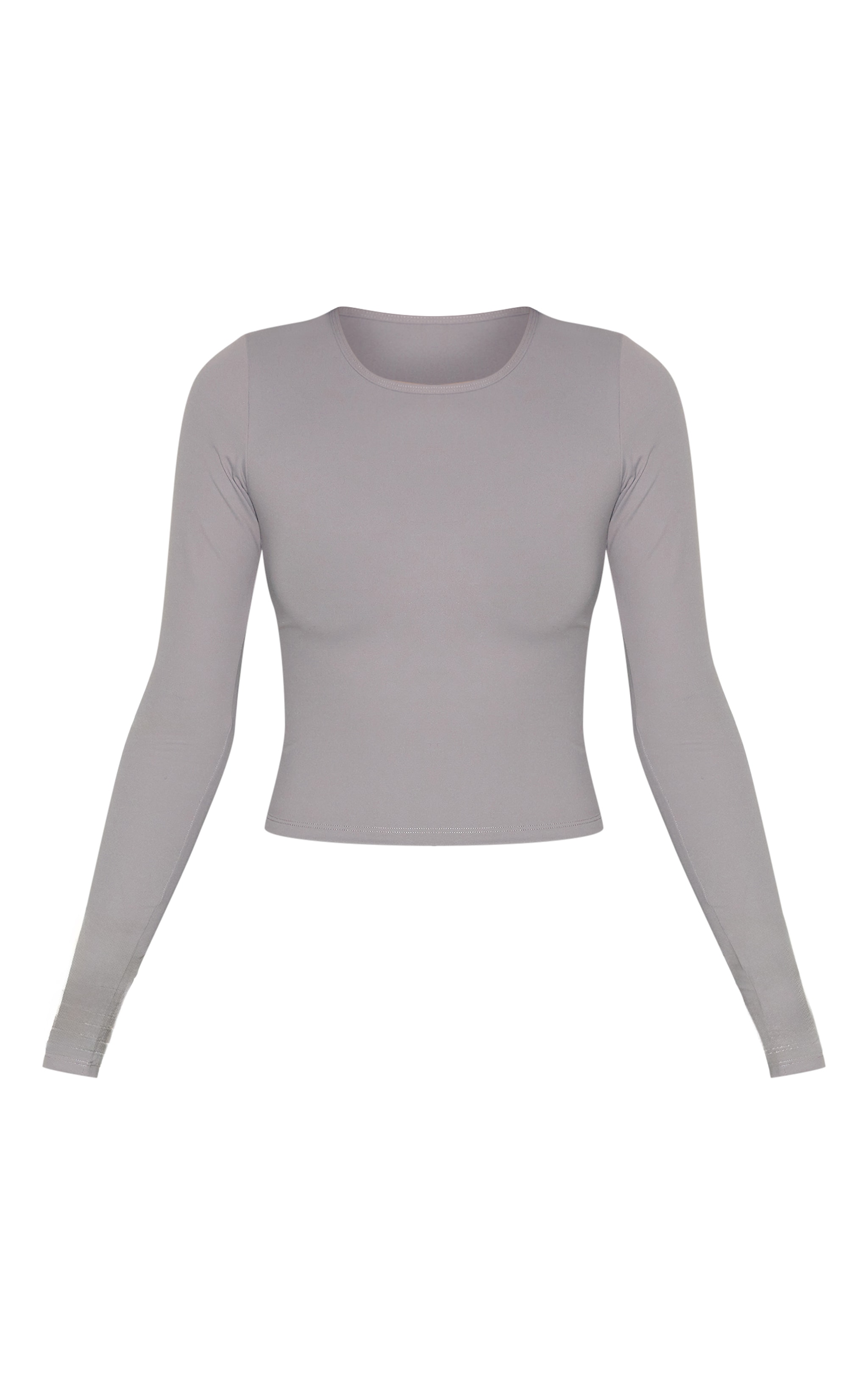 Tall Charcoal Snatched Sculpt Long Sleeve Top image 5