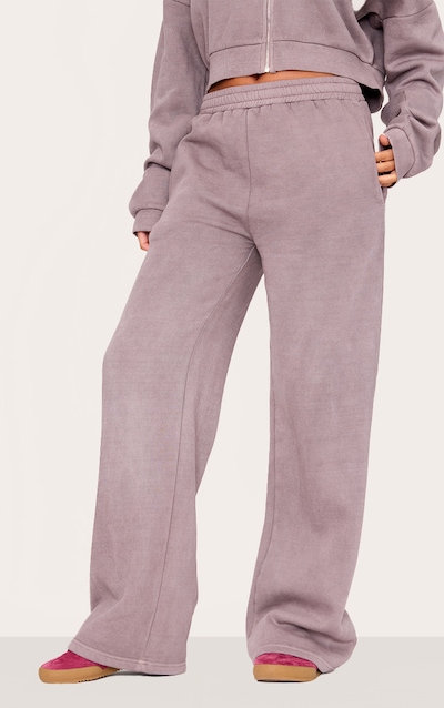 Tall Washed Brown Drawstring Wide Leg Sweatpants