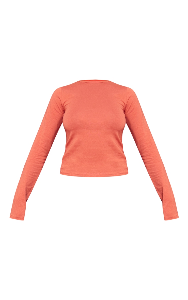 Clay Basic Cotton Blend Long Sleeve Fitted T Shirt image 5