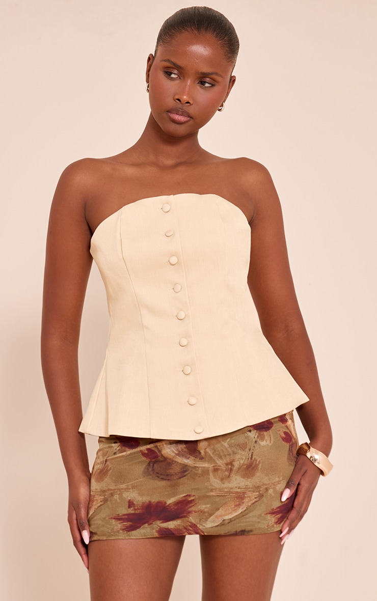 Multi Abstract Printed Lined Mesh Mini Skirt image 1