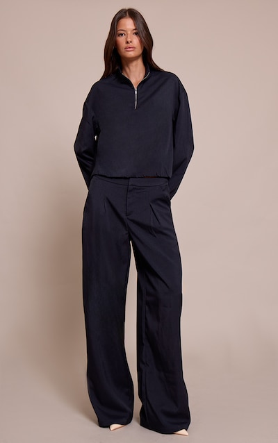 Navy Tailored Pleat Detail Woven Pant