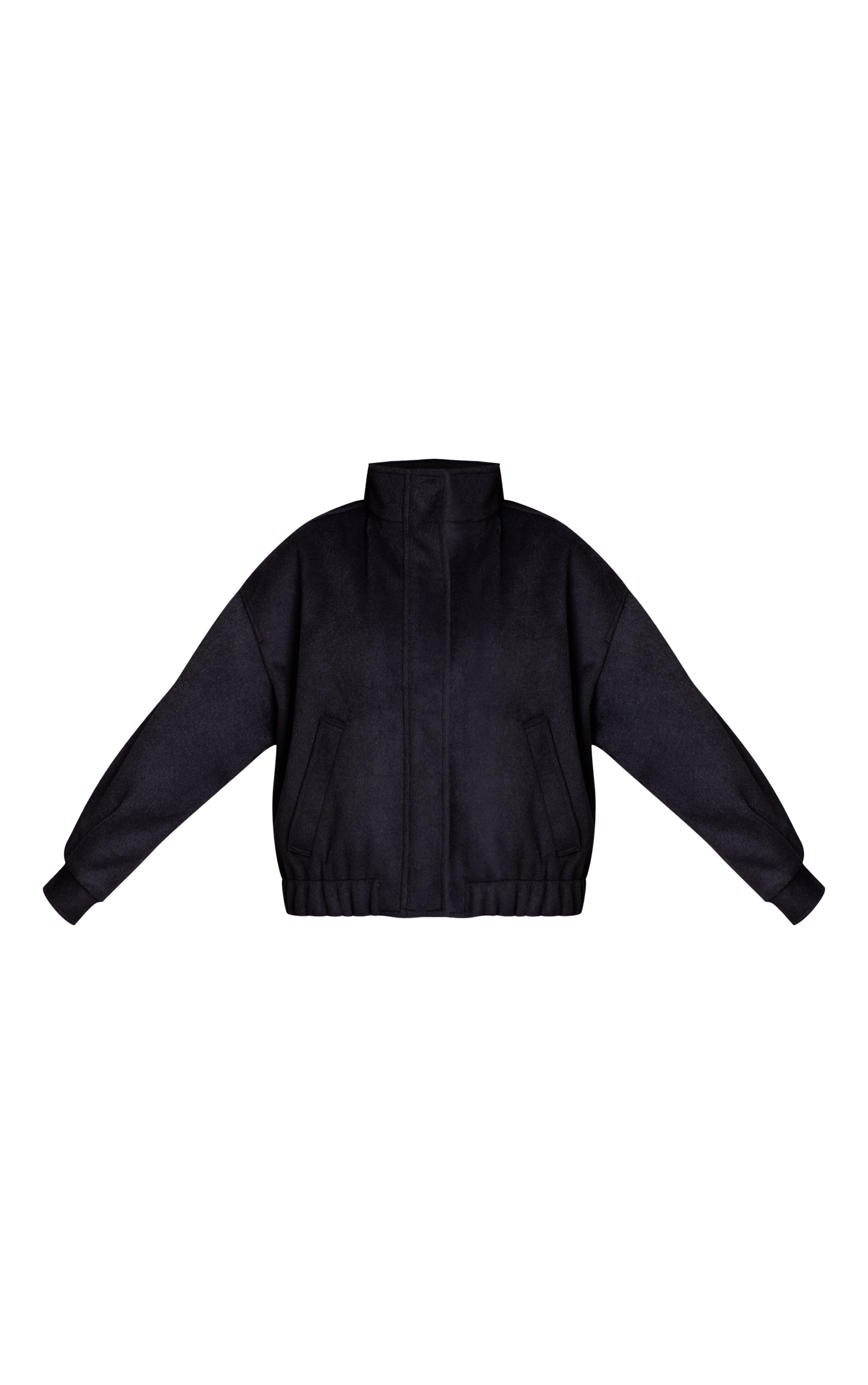 Veste bomber bleu marine à col entonnoir image 5