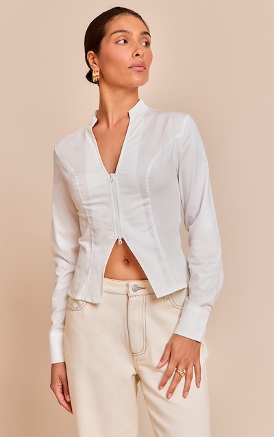 Petite Chemise blanche à zip