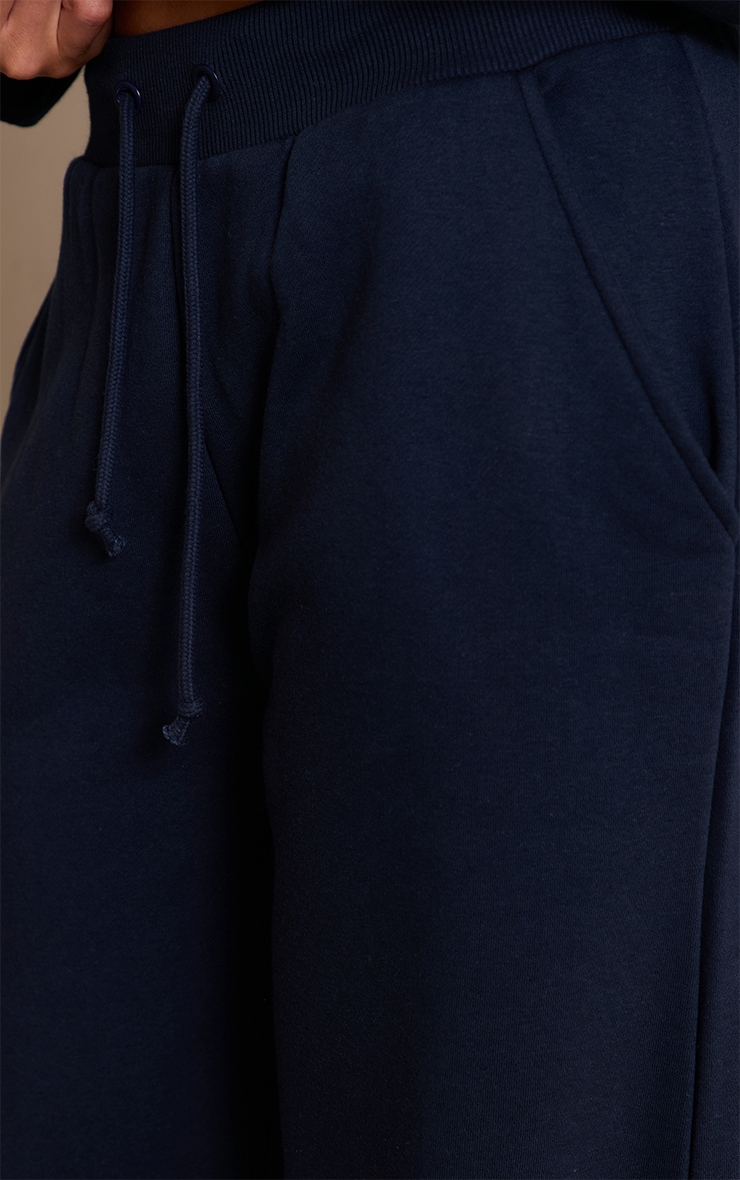 Navy Wide Leg Drawstring Sweatpants image 4