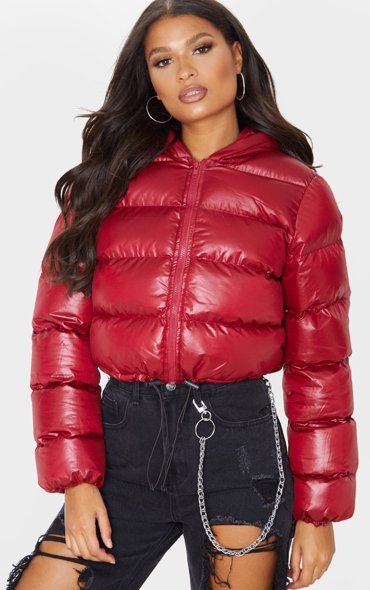 hooded toggle detail puffer