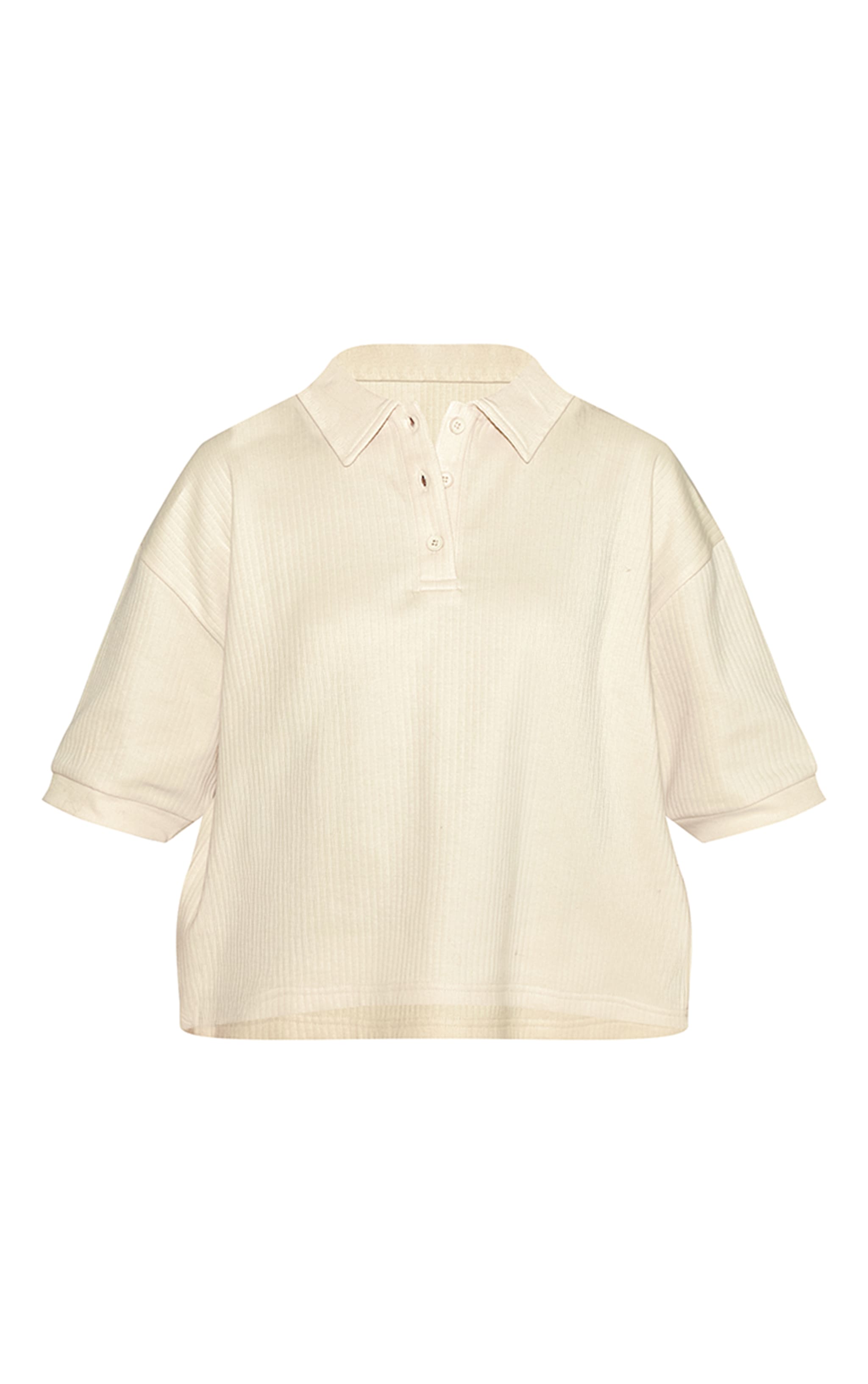 Butter Cream Button Up Rib T-shirt image 5