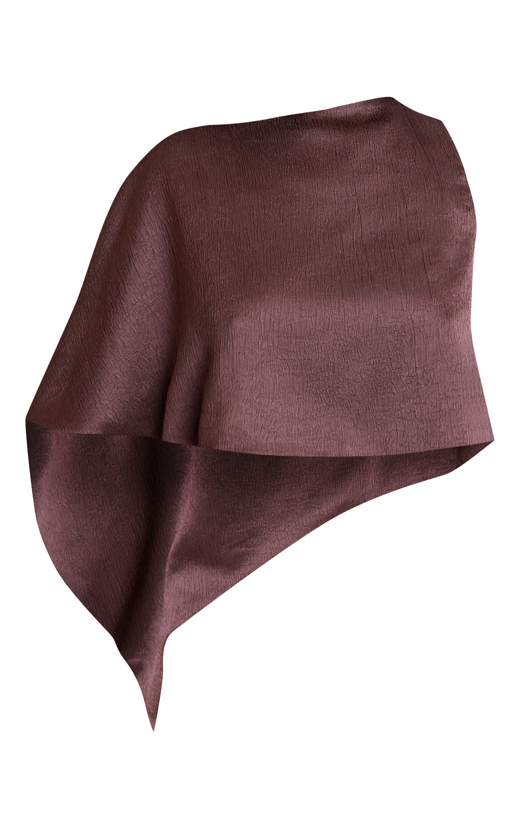 Petite Taupe Textured Satin Cape Top image 5