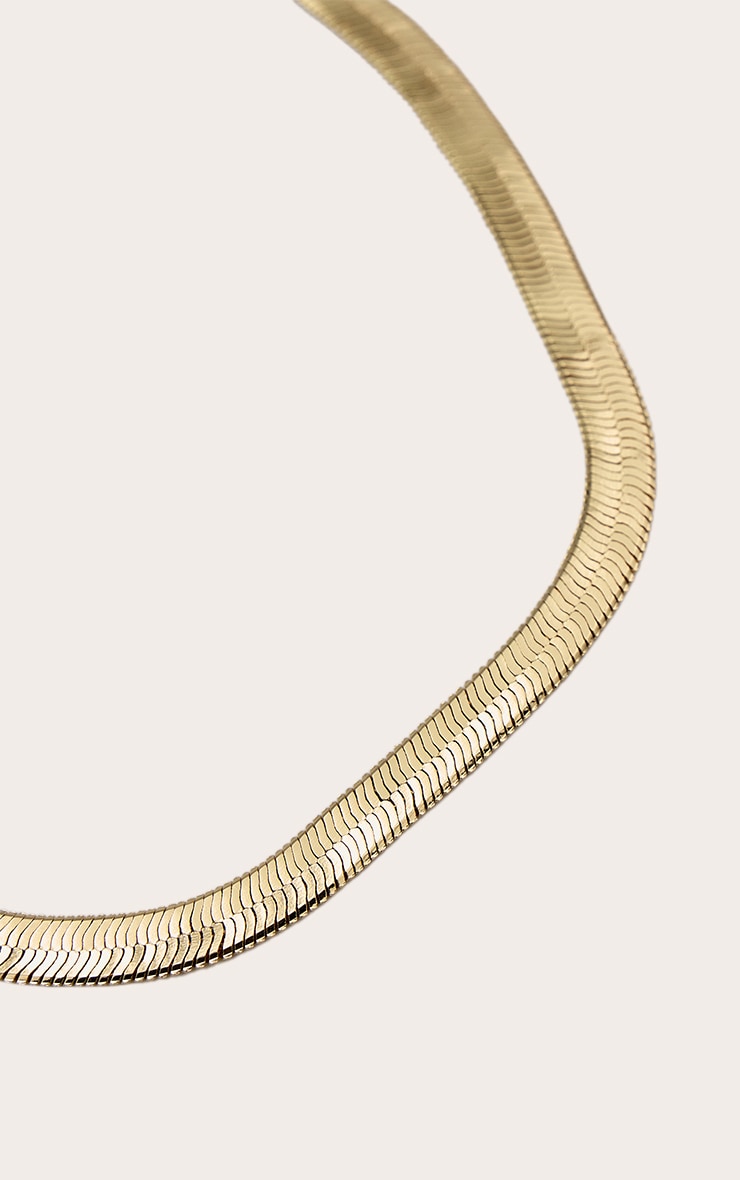 Gold Thick Snake Chain Necklace image 2