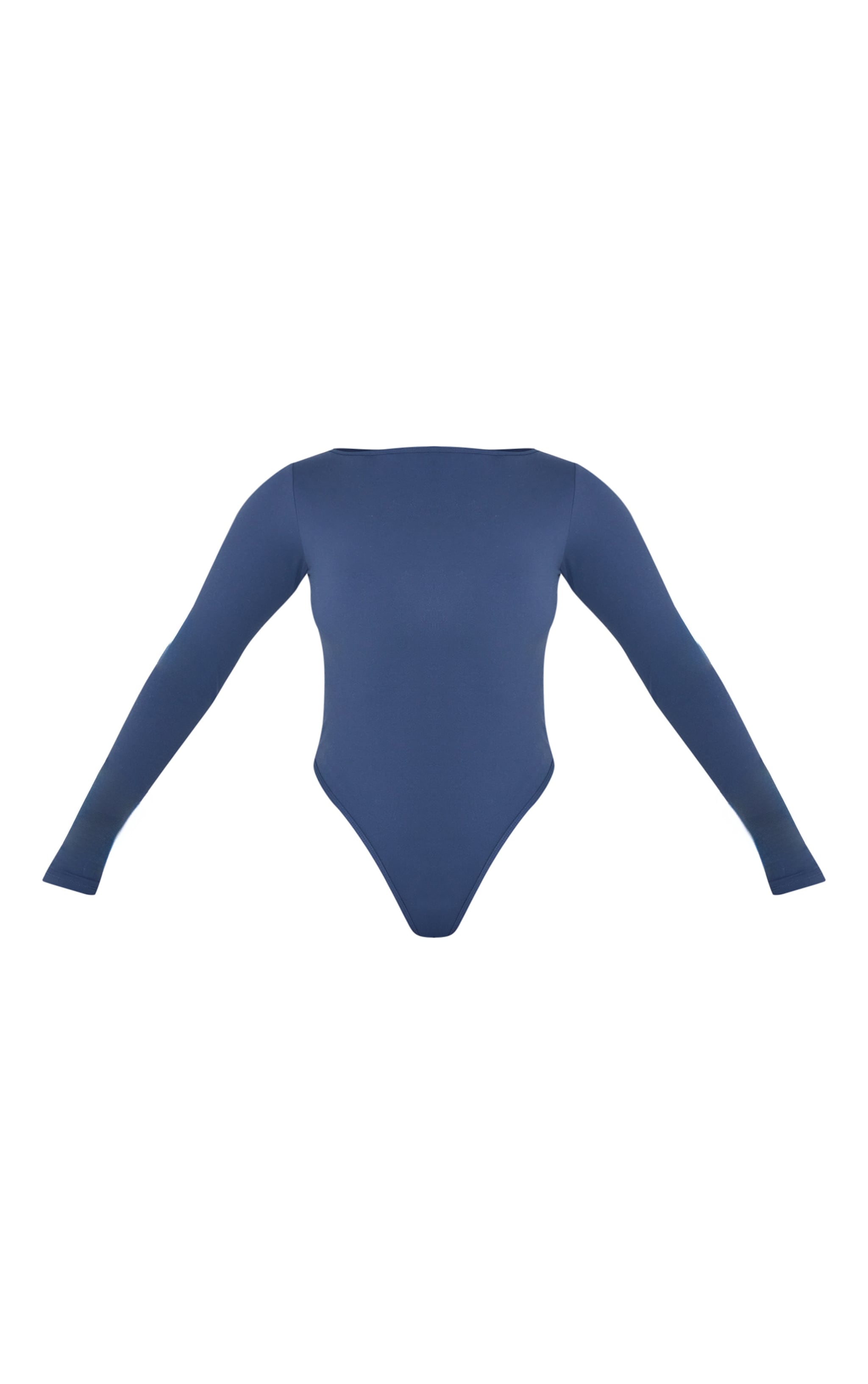 Shape NAVY Built In Bra Sculpt Boat Neck Long Sleeve Bodysuit image 5