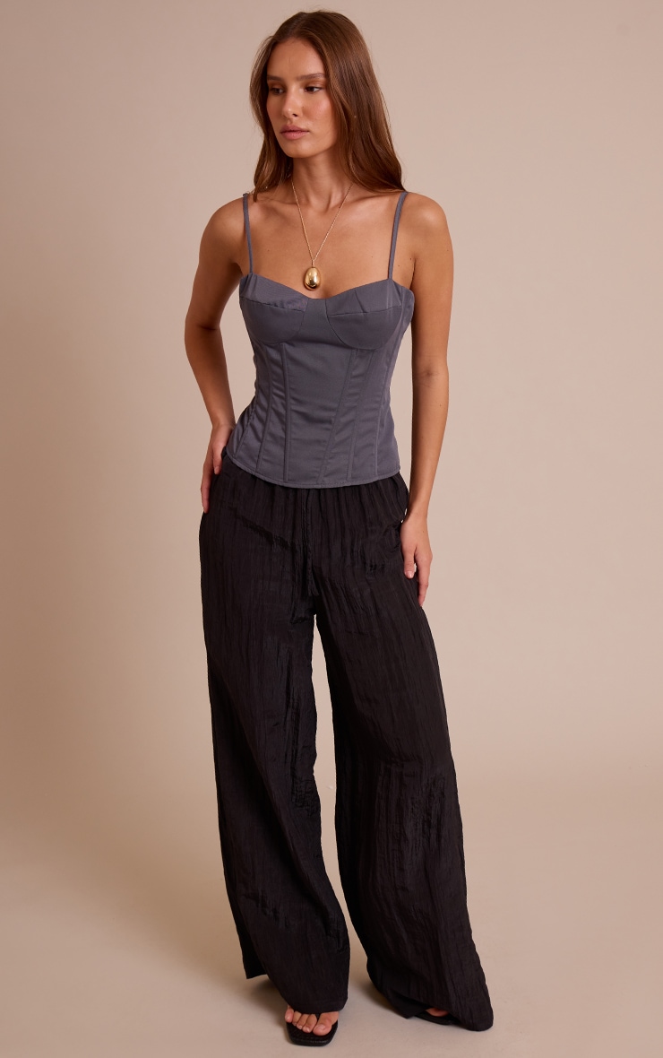 Charcoal Structured Corset Top image 3