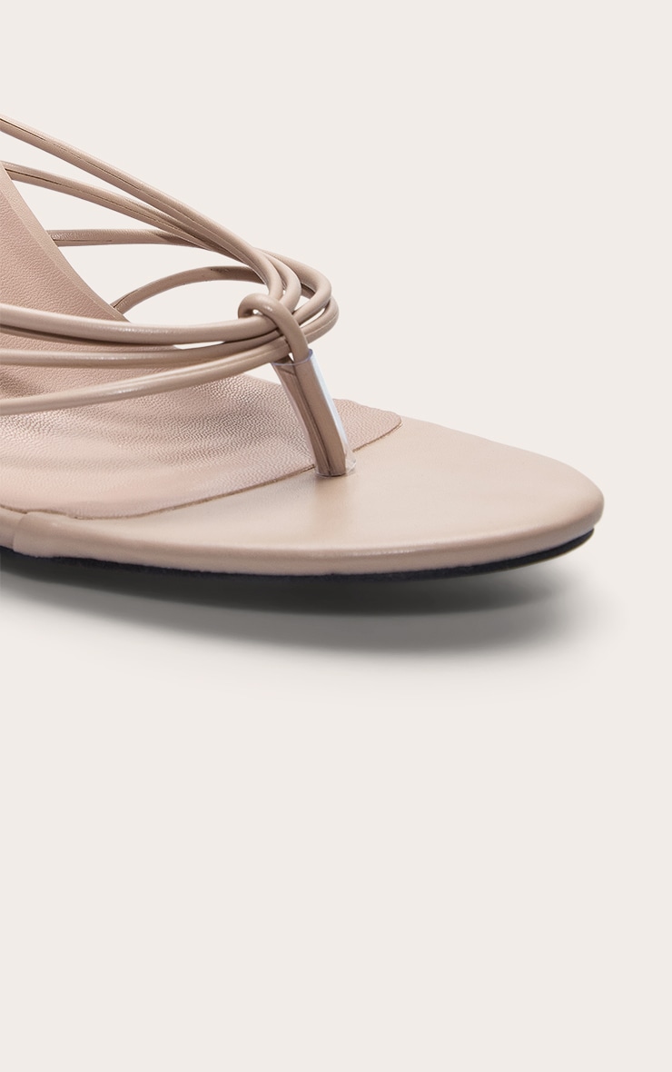 Mushroom Round Toe Thong High Heeled Mules image 4