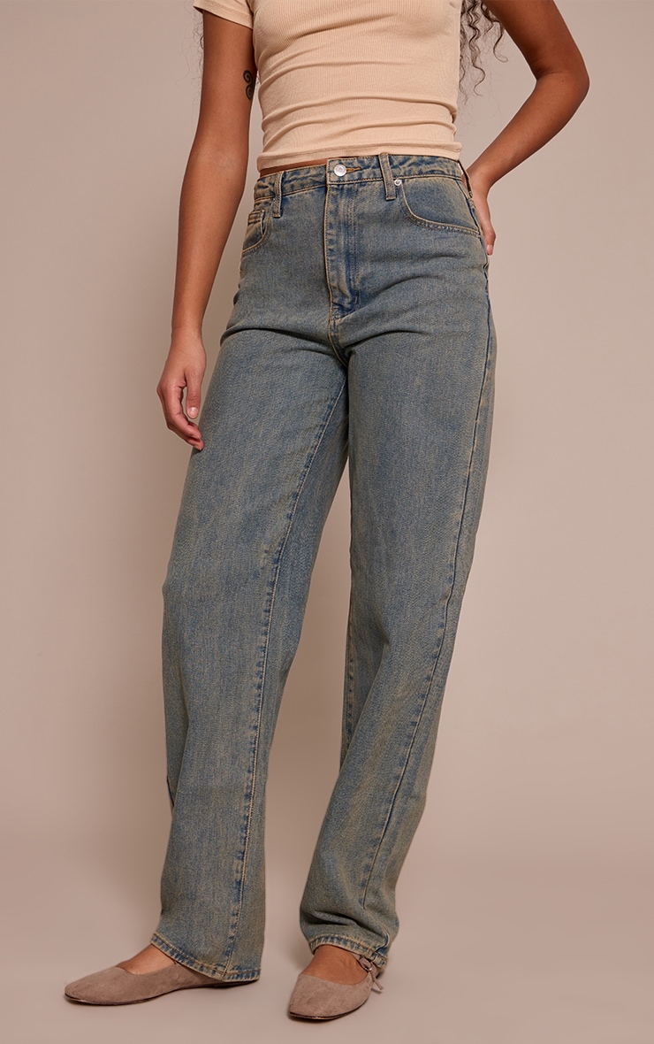 Tall Vintage Wash High Waist Boyfriend Jeans image 2