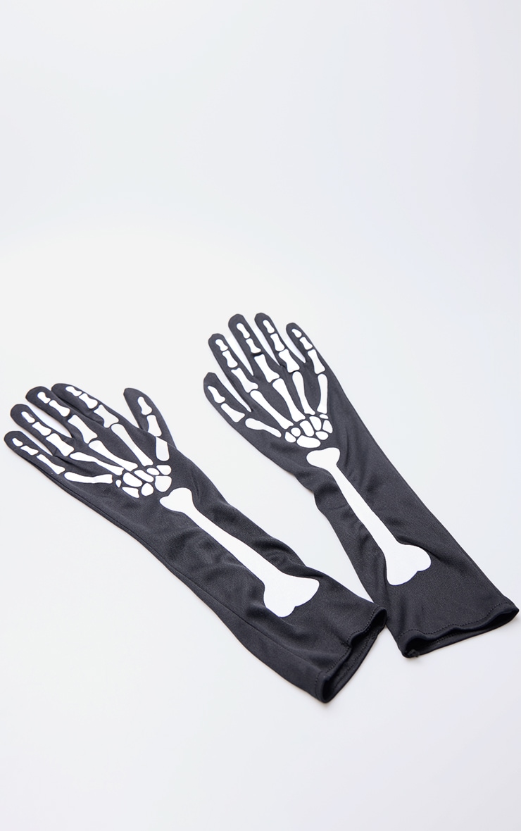 Black Skeleton Gloves image 1