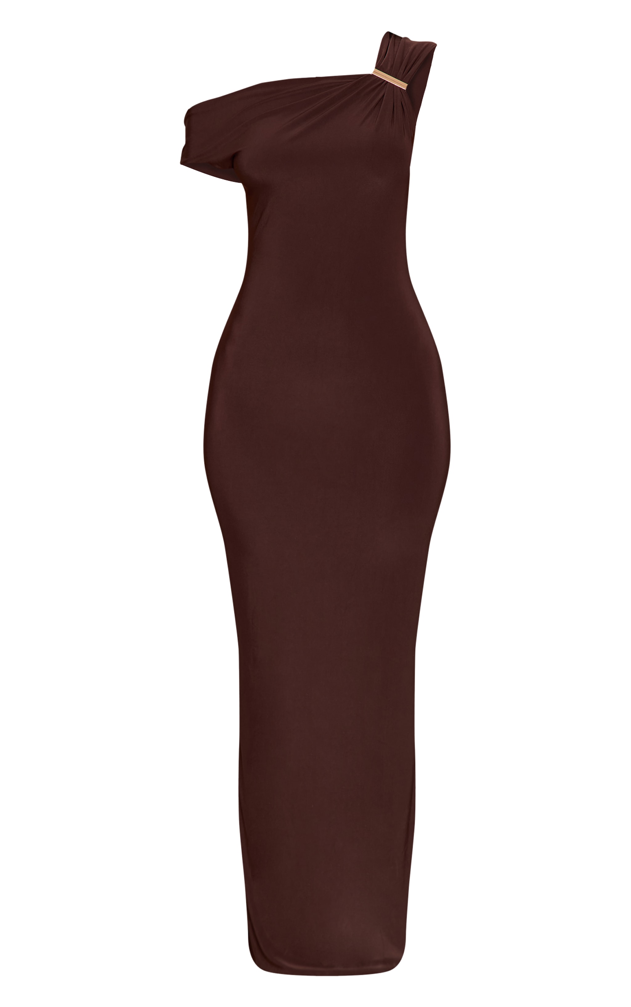 Petite Chocolate Trim Detail Maxi Dress image 5