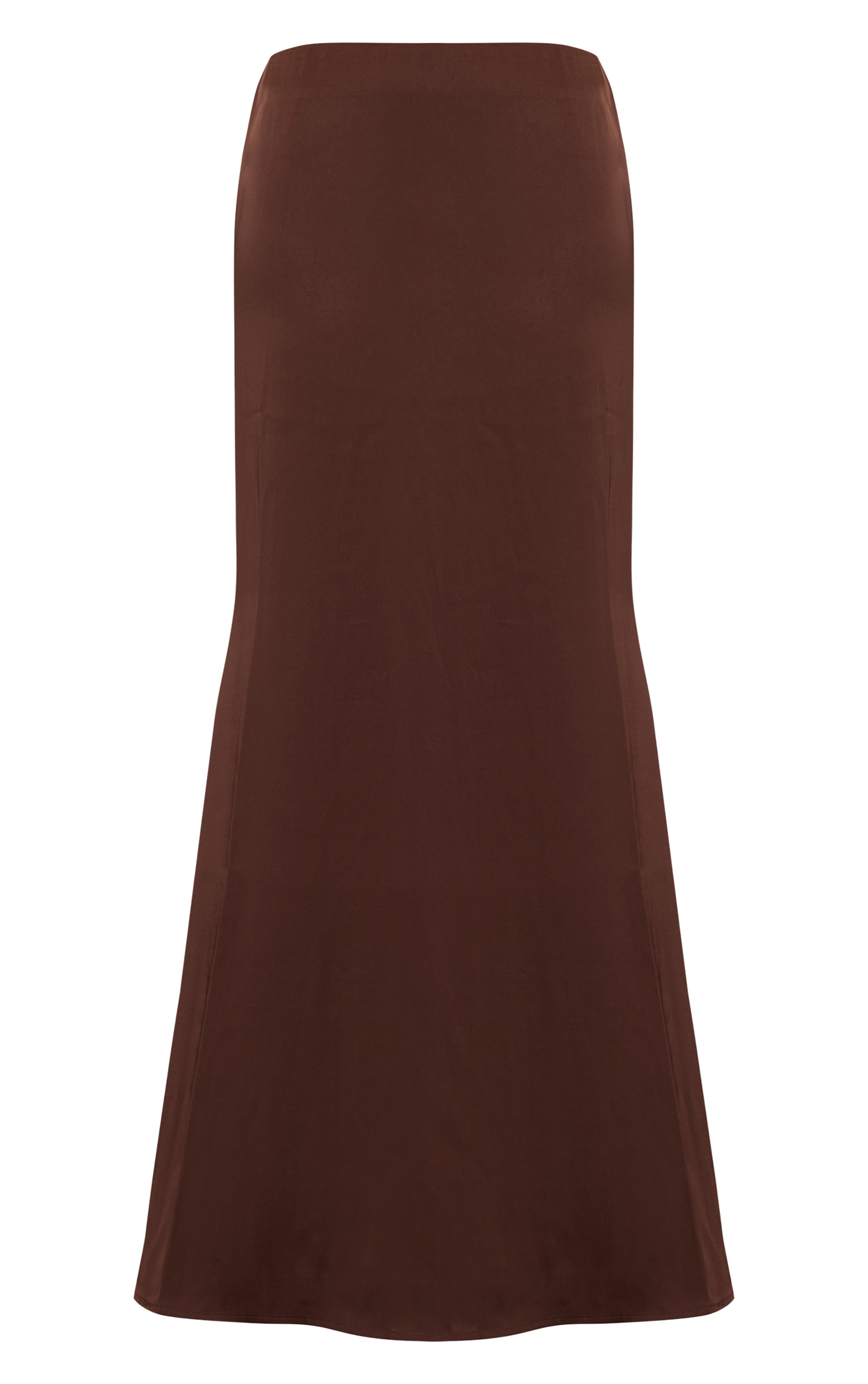 Dark Chocolate Satin Floaty Maxi Skirt image 5