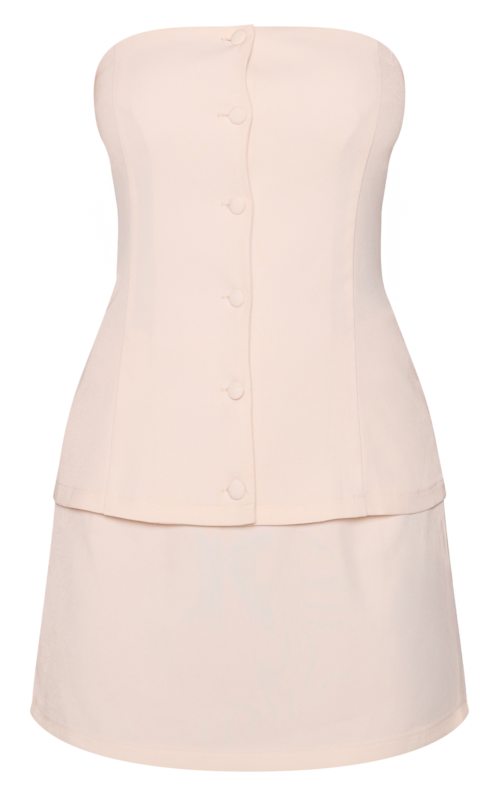 Buttercream Bandeau Vest Detail Bodycon Dress image 5