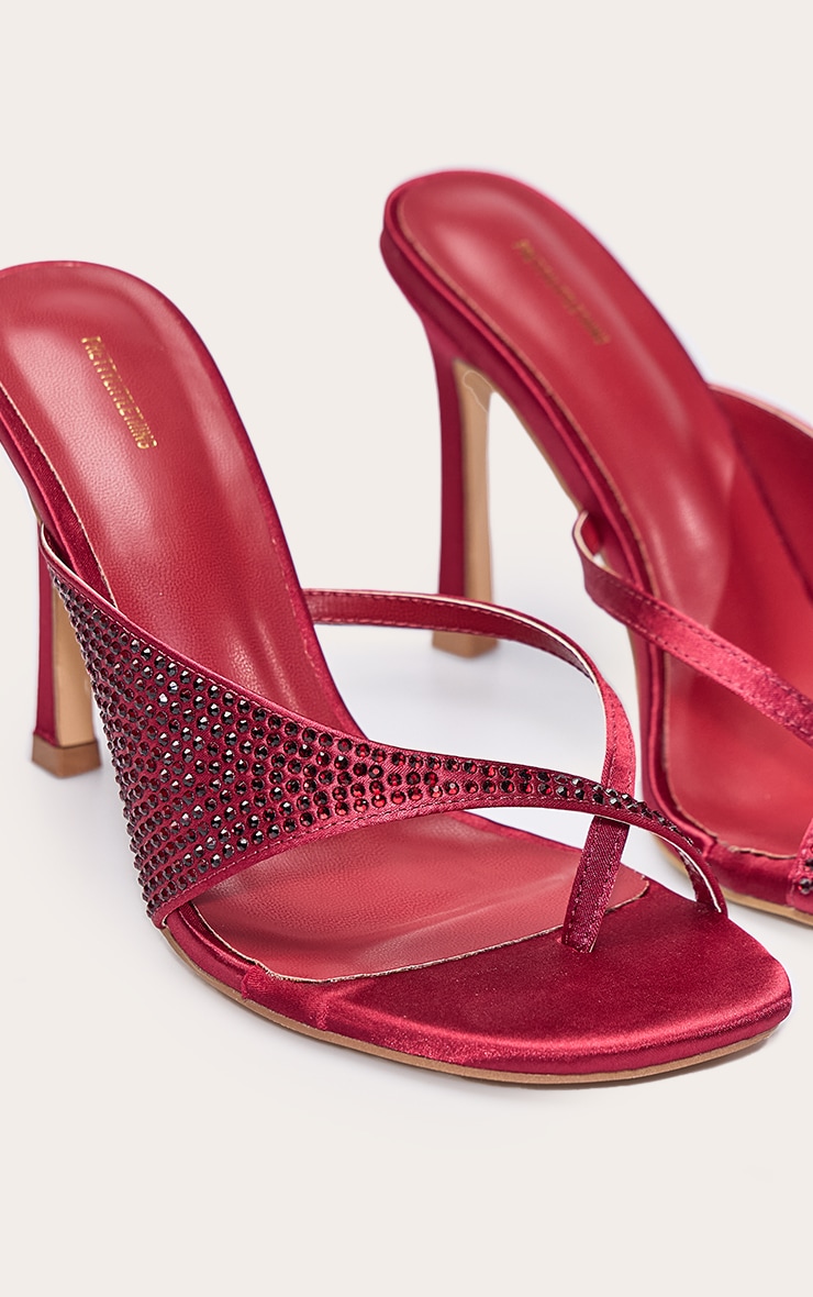 Red Toe Post Heel Mule image 5