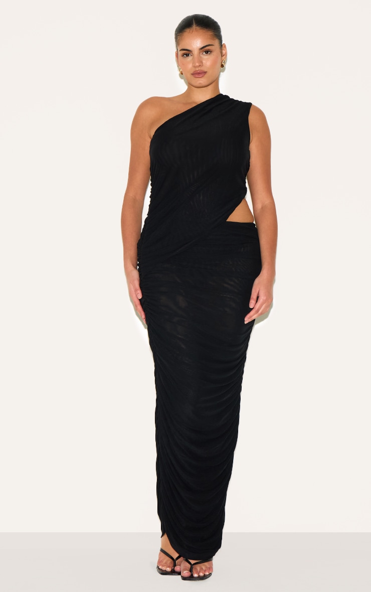 Black Plus Size One Shoulder Dress main image 0