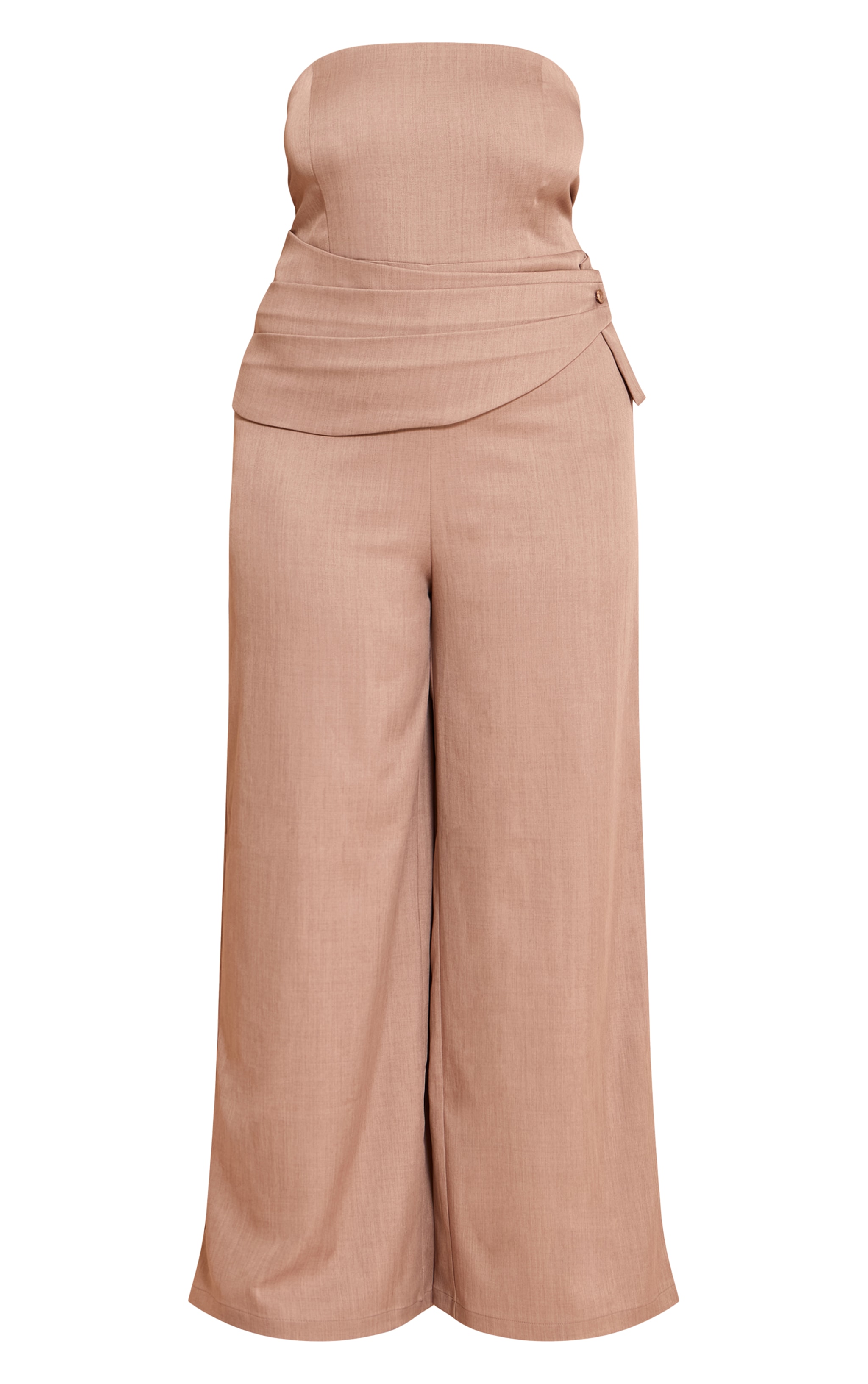 Plus Mushroom Woven Bandeau Tie Detail Jumpsuit image 5