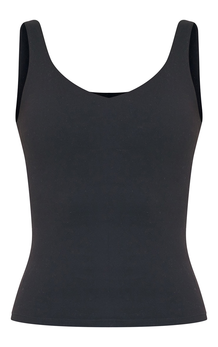 Black Ultimate Sculpt Longline Padded Sports Vest image 5