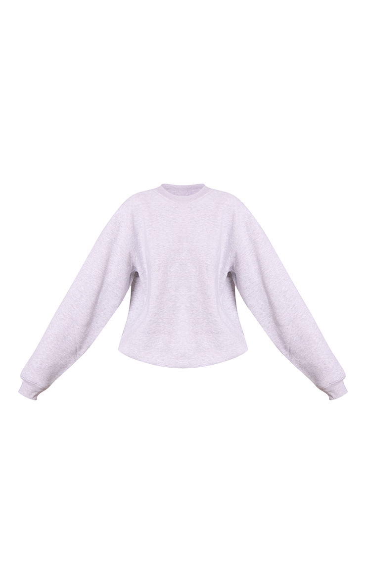 Tall Ash Grey Oversized Crew Sweatshirt image 5