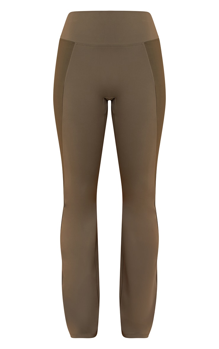 Pantalon flare en Sculpt vert olive à parties côtelées image 5