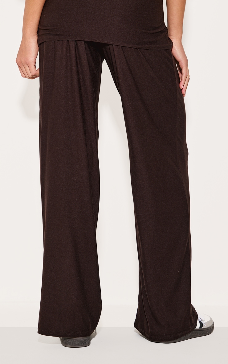 Chocolate Soft Touch Mid Rise Wide Leg Pants image 3