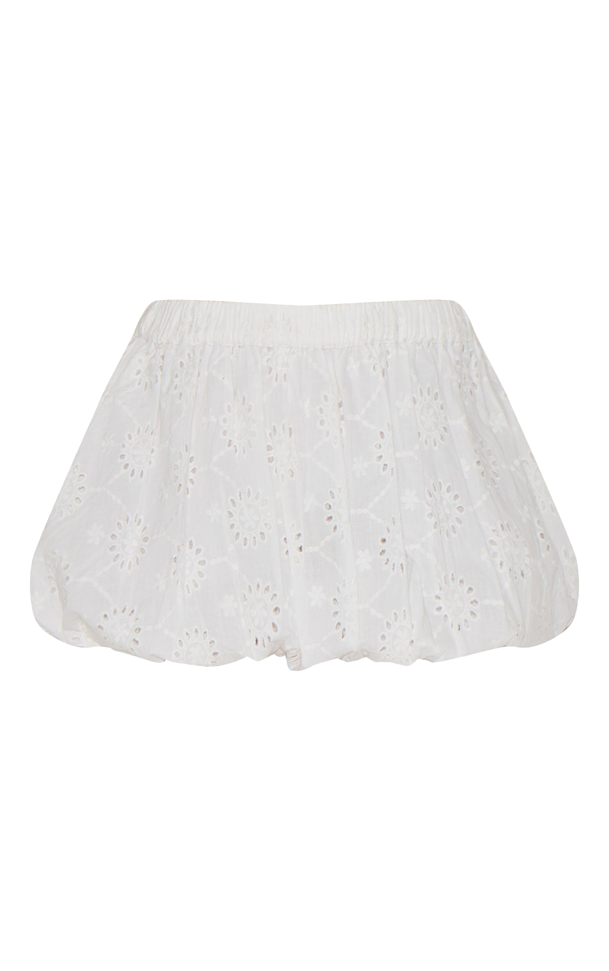 Mini-jupe bouffante brodée blanche image 6