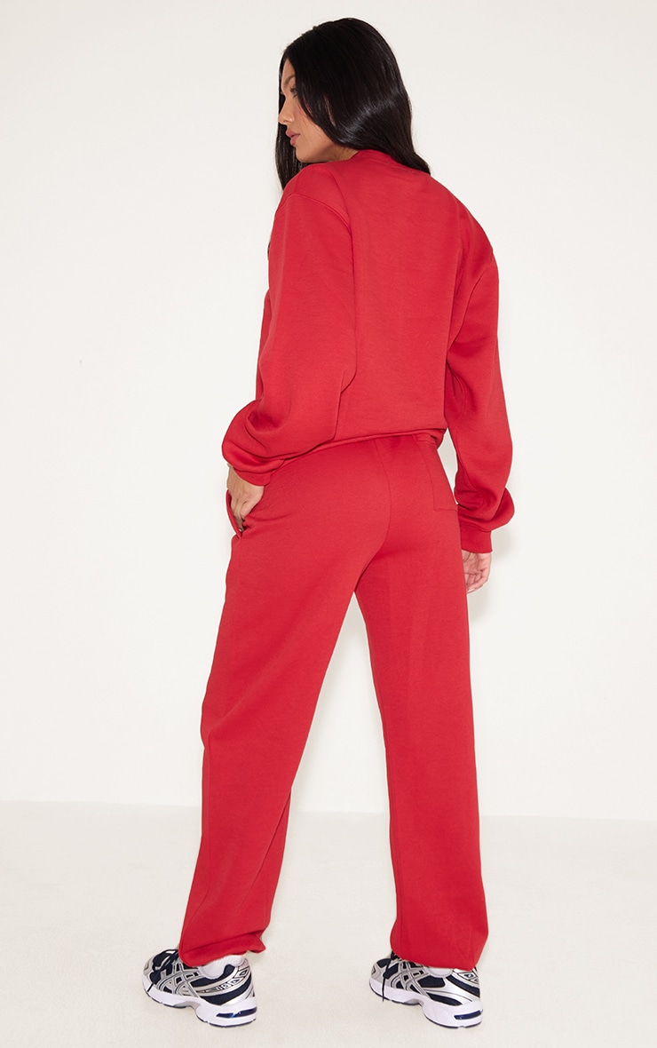 Red Logo Cuffed Sweatpants image 3