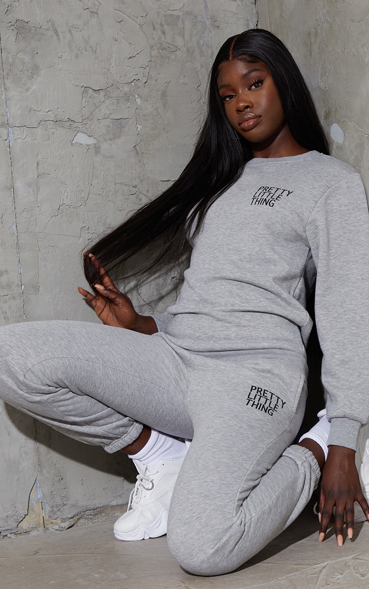 PRETTYLITTLETHING Tall Washed Grey Oversized Joggers