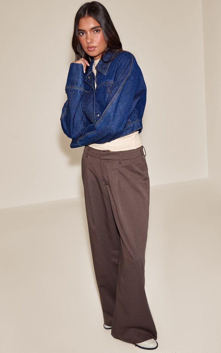 Veste en jean indigo à boutons cachés image 3