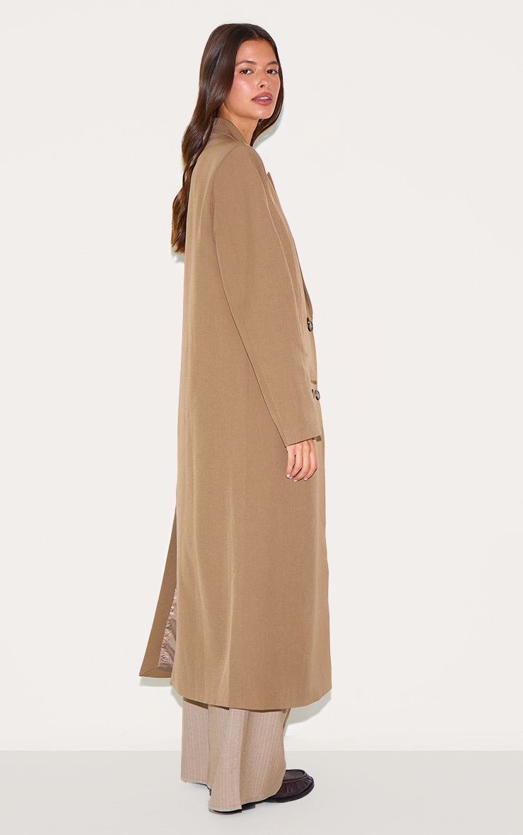 Taupe Maxi Length Duster Coat image 2