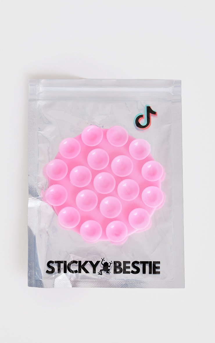 STICKYBESTIE Pink Round Suction Phone Holder image 3