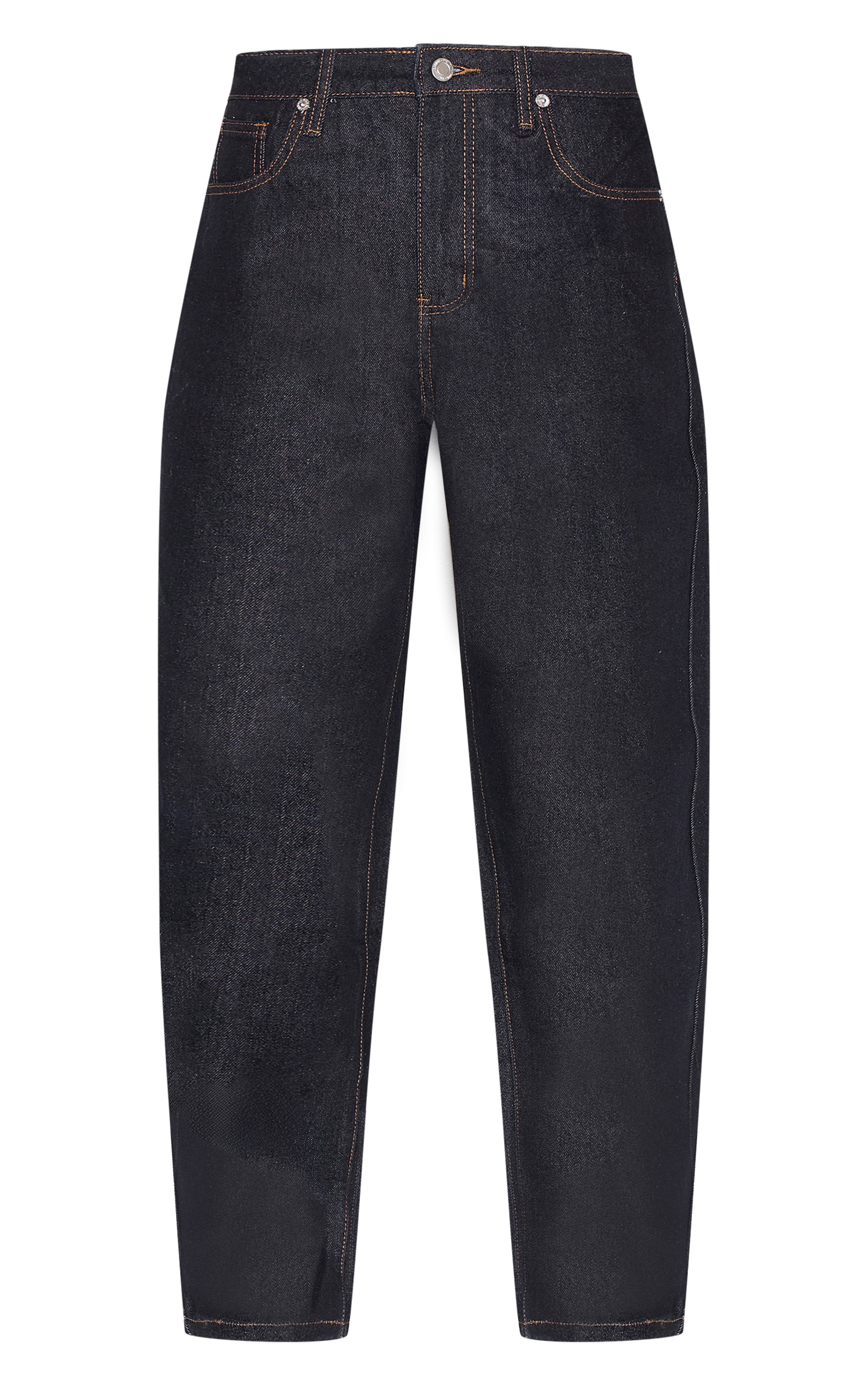 PRETTYLITTLETHING Jean Boyfriend Taille Haute Indigo Foncé Petite Coupe image 5