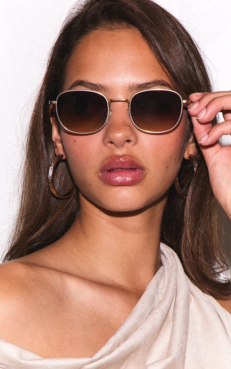 A.KJÆRBEDE Hello Sunglasses - Matte Gold image 1