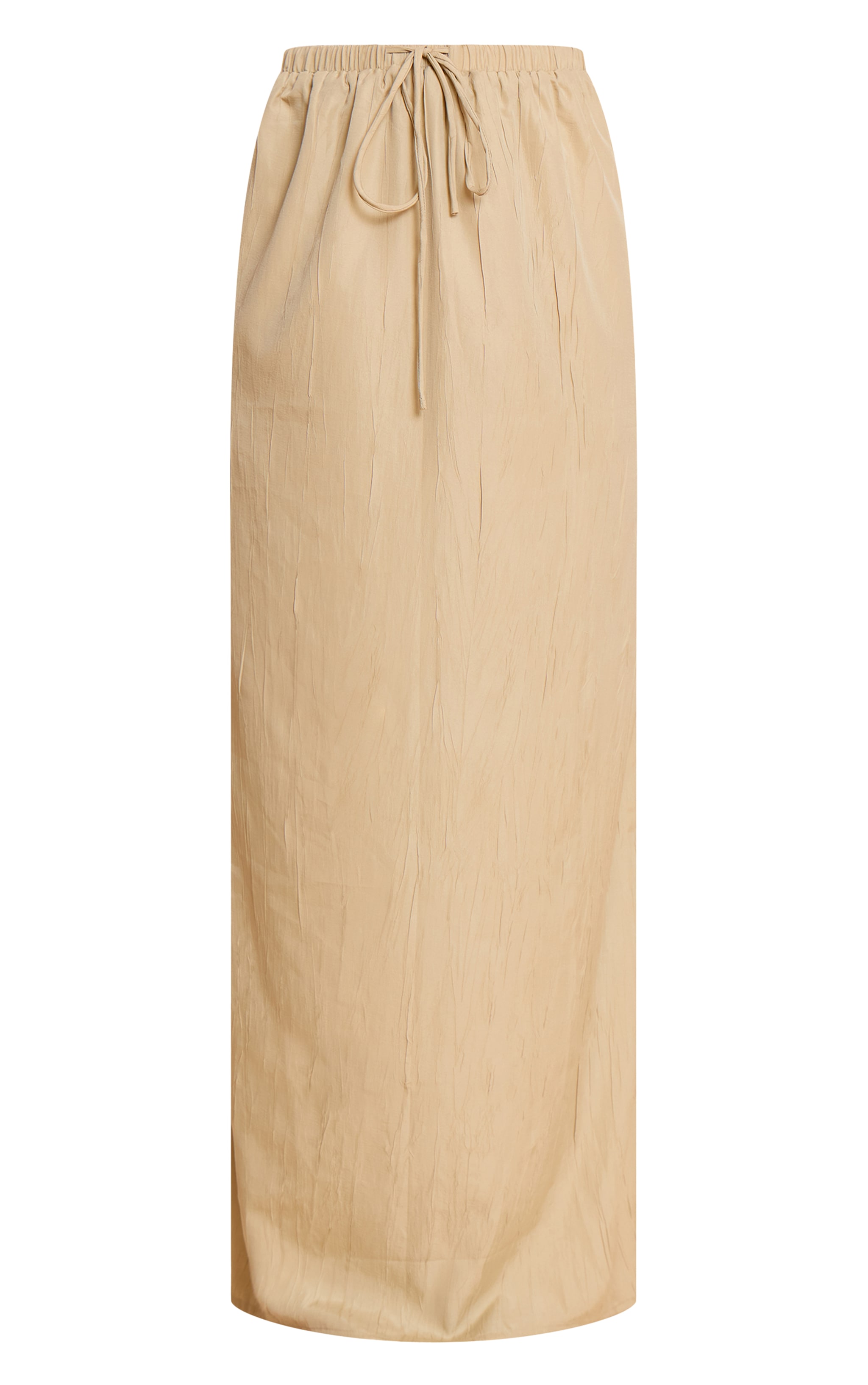 Clay Textured Tie Waist Detail Maxi Skirt image 5