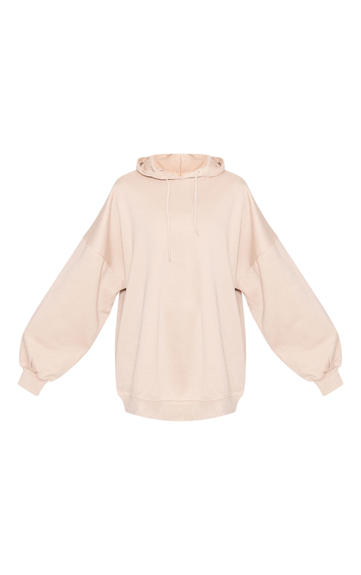 Robe sweat oversize avoine à capuche image 5