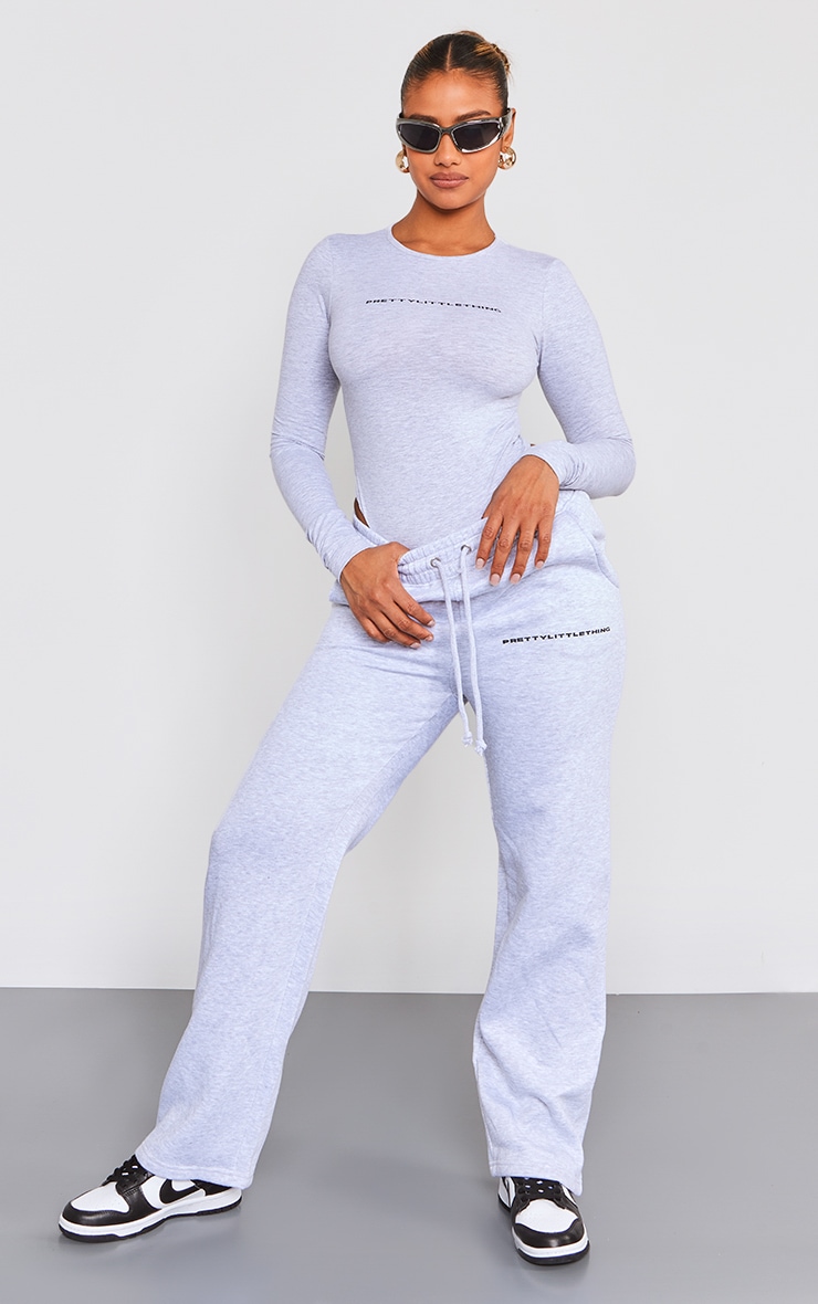 PLT Ash Grey Logo Straight Leg Sweatpants | Sweat