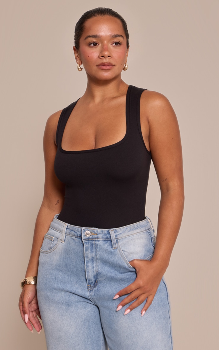 Shape Black Sculpt Square Neck Bodysuit image 1