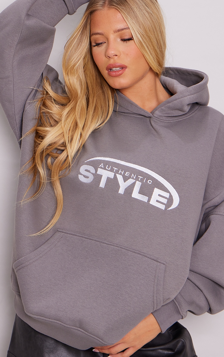 Charcoal Authentic Style Oversized Hoodie Athleisure PLT UAE