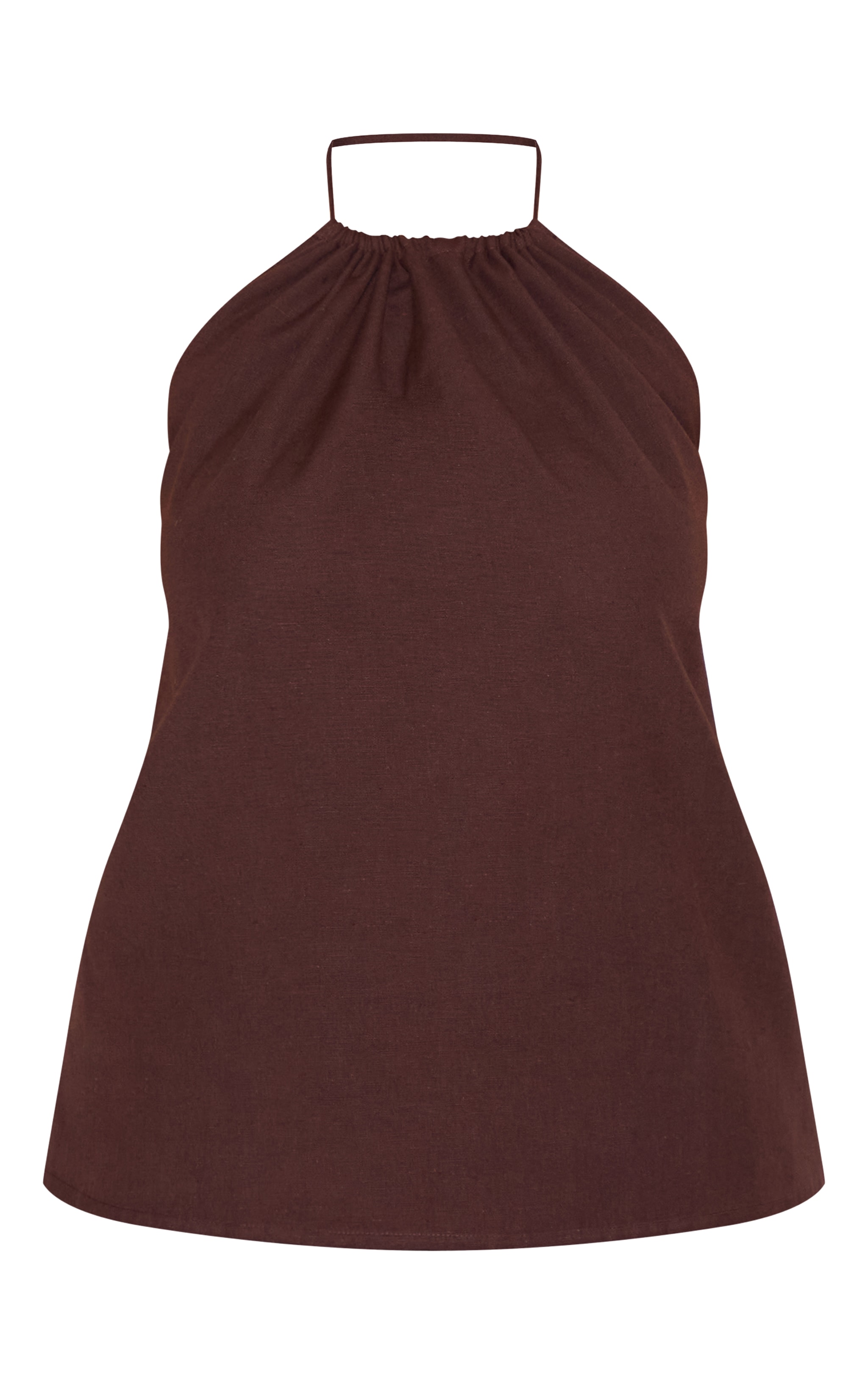 Plus Dark Brown Halterneck Top image 5