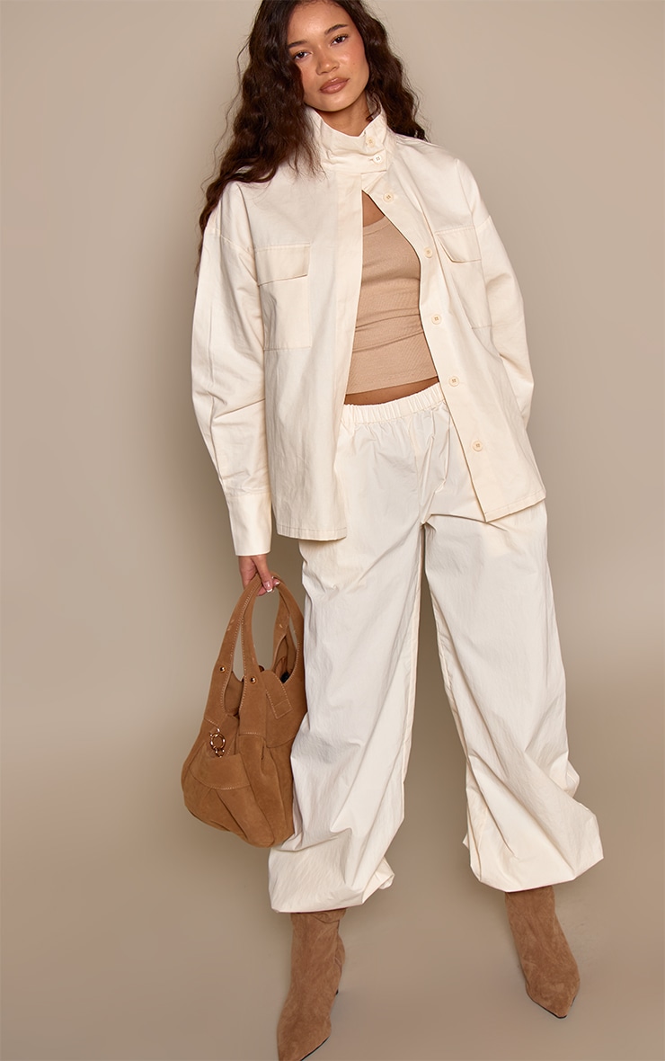 Cream Parachute Balloon Cargo Pants  image 2