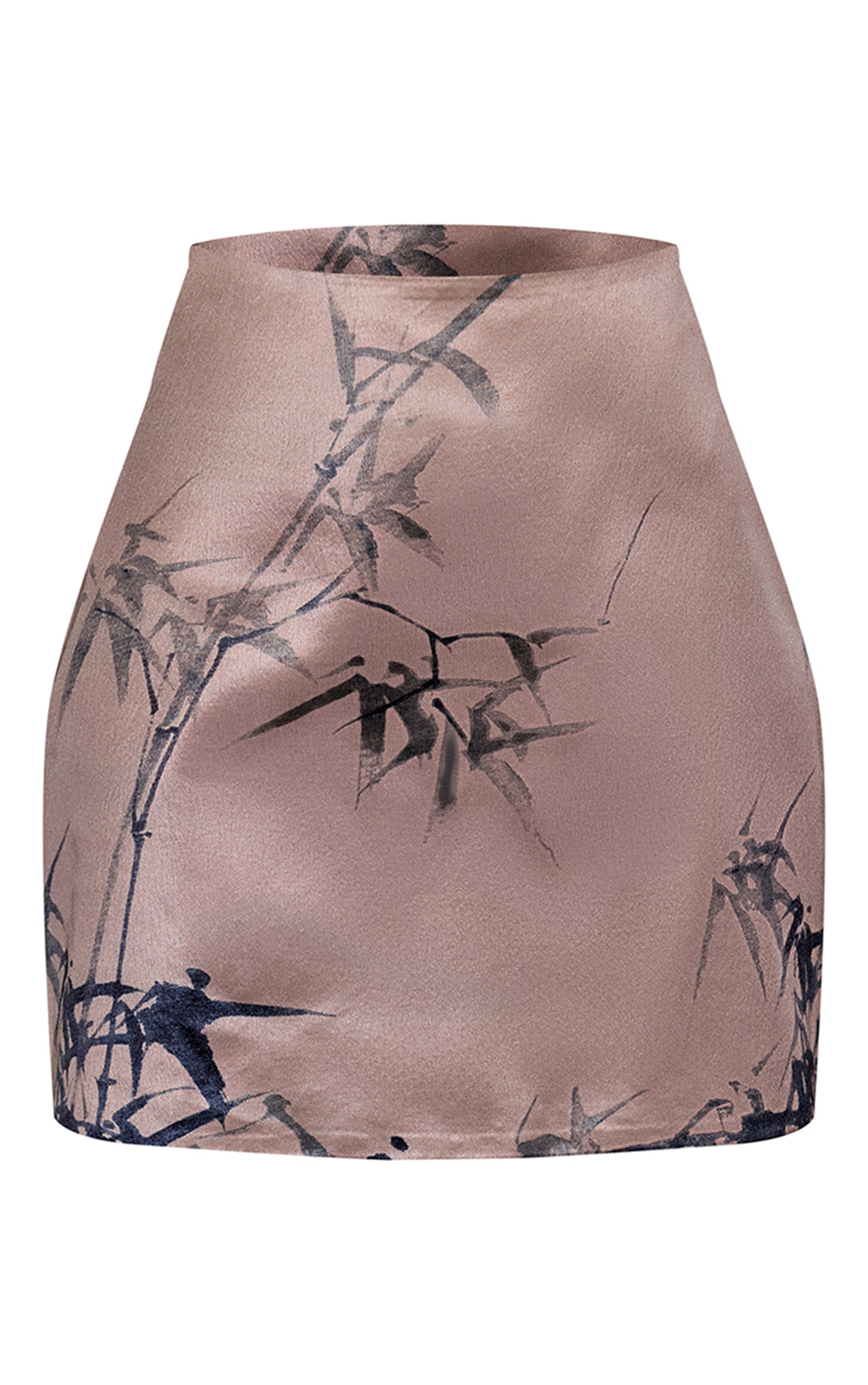 Stone Printed Satin High Waisted Micro Mini Skirt image 6