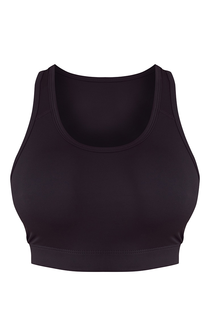 Black Contrast Basic Sports Bra image 5