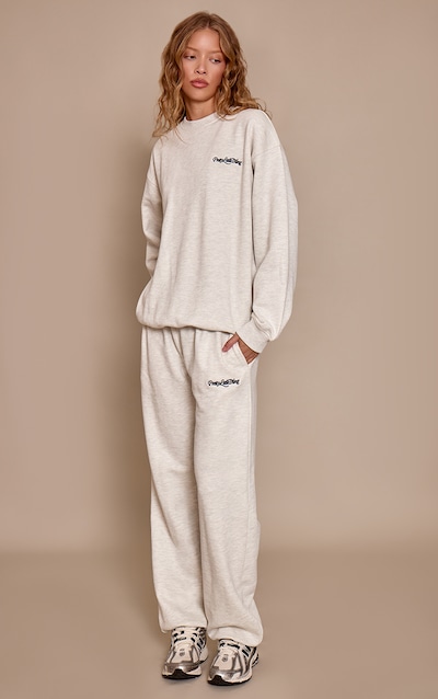 PLT Ash Grey 440 GSM Heavyweight Cotton Loopback Cuffed Sweatpants