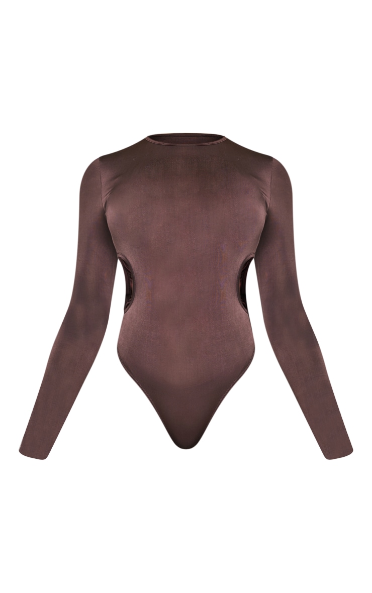 Chocolate Slinky Double Side Cut Out Bodysuit image 1