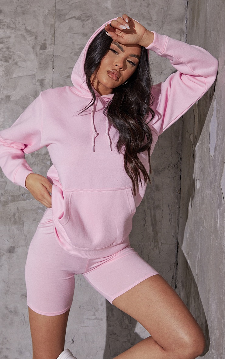 Pastel pink oversized hoodie clearance
