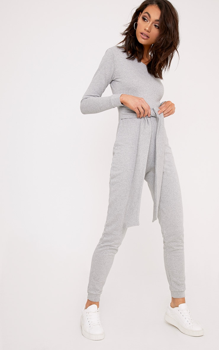 Lacie Grey Sweat Jumpsuit PrettyLittleThing