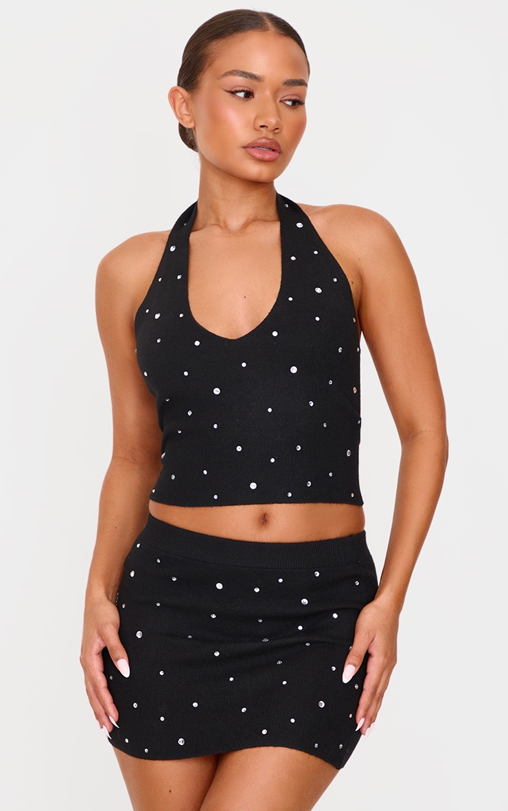 Black Poplin Elastic Halter Bardot Top | Tops Black Poplin Elastic Halter Bardot Top | Tops